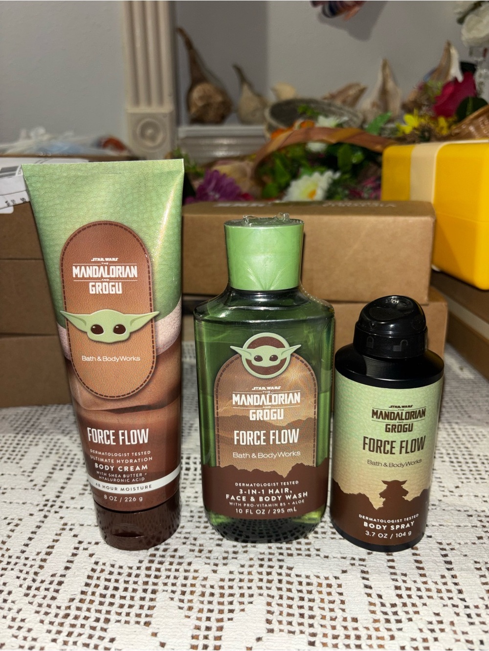 (2026)Bath & Body Works Mandalorian Grogu Force Flow 3-Piece Bath & Body Set